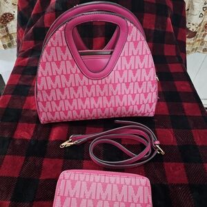 Stylish Pink Handbag Set